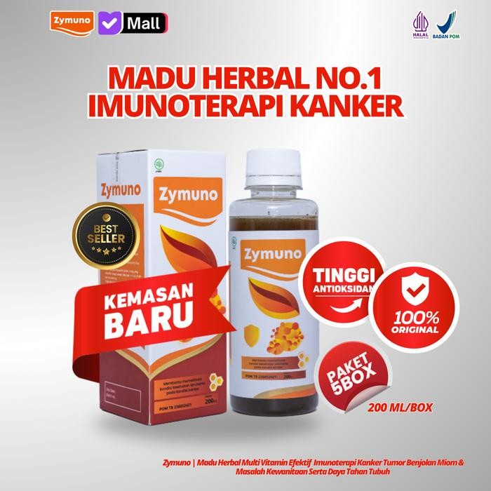 

Zymuno Madu Herbal 5 Box Multi Vitamin Jawaban Alami untuk Imunoterapi Kanker Tumor Benjolan dan
