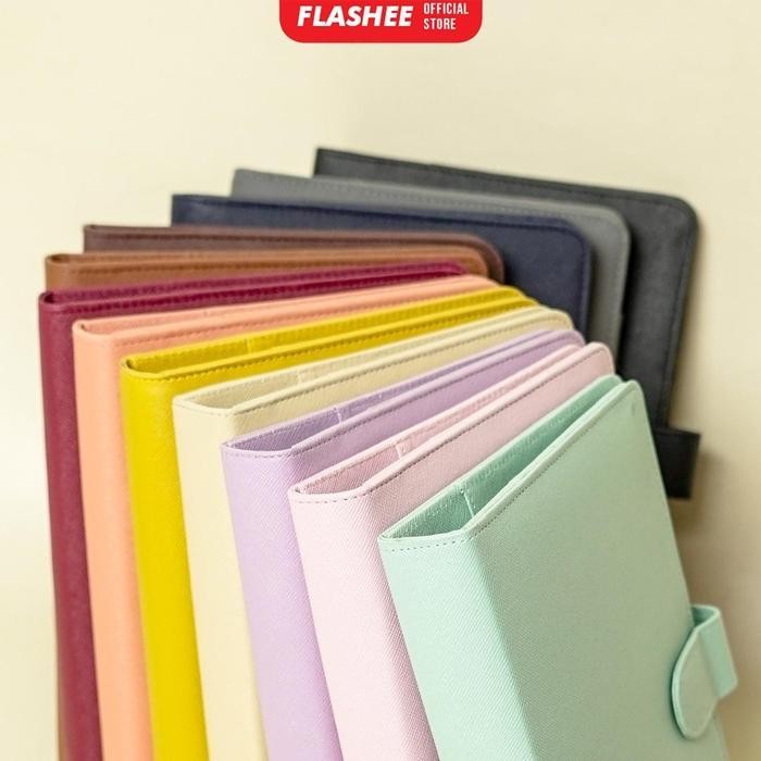 

FLASHEE NOTEBOOK POLOS WARNA MAROON UKURAN A5 RING 20 EKSKLUSIF STATIONERY BINDER SEKOLAH ISI ULANG