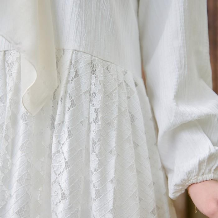 ZM Zaskia Mecca - Arliva Midi Dress Gamis Muslim Wanita - White Series - Binar Samudra