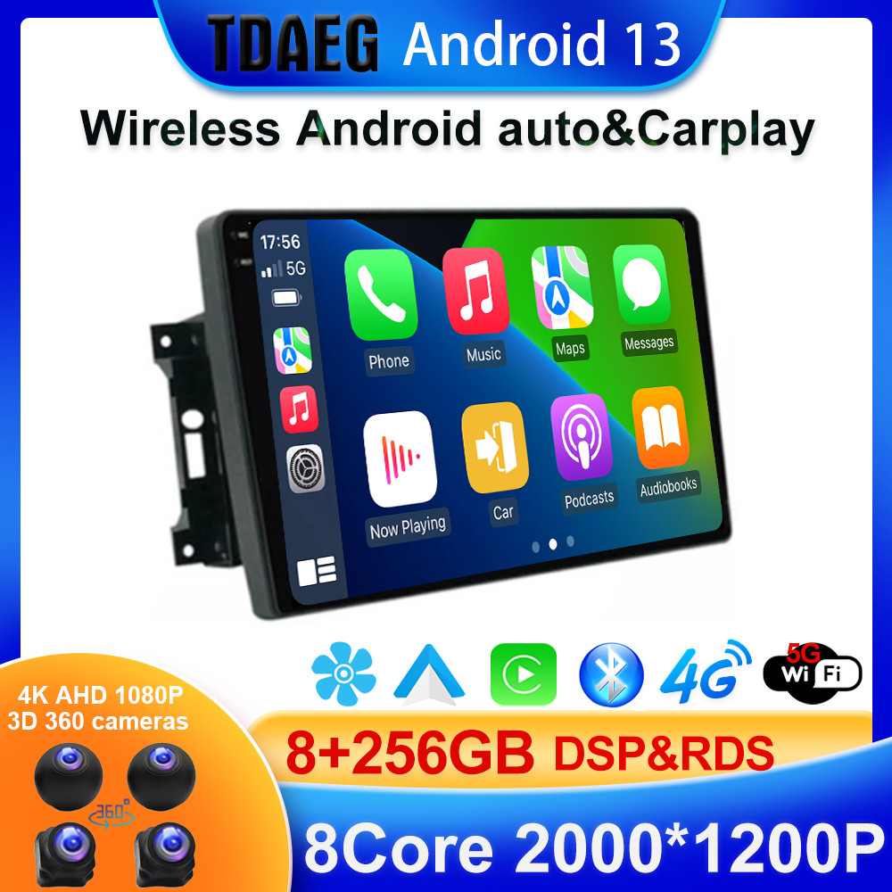 Android 13 Auto Car Radio For Jeep Compass Grand Cherokee Wrangler