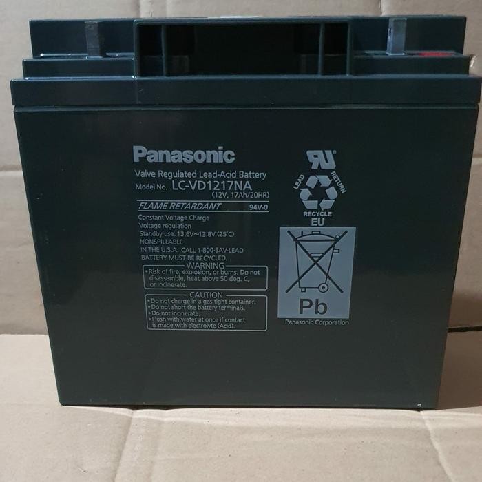 Terbaru Baterai Aki Kering Panasonic 12V 17Ah Ori Termurah Buat Ups, Accu