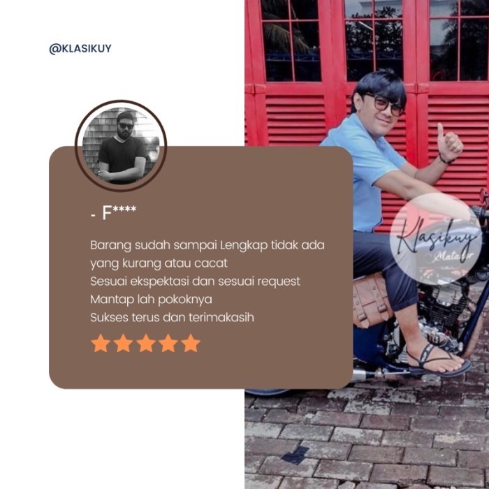 (Expert) Klasikuy - List tanki cover tangki motor custom tangki tengah tas