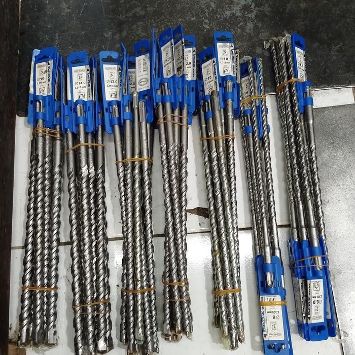 Mata bor beton SDS plus panjang 30 cm - pilih ukuran