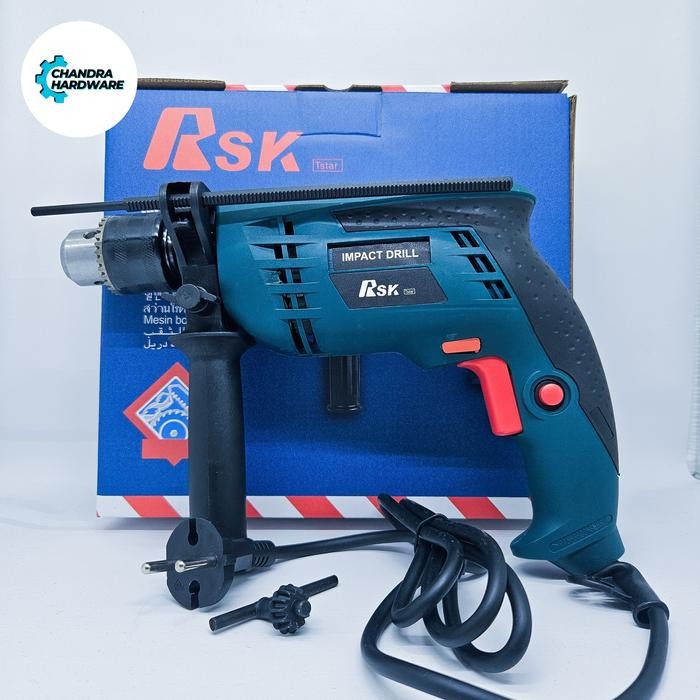 Bor beton 13 mm rsk bor tangan bos bolak balik tembok kayu besi impact drill sekelas bosch