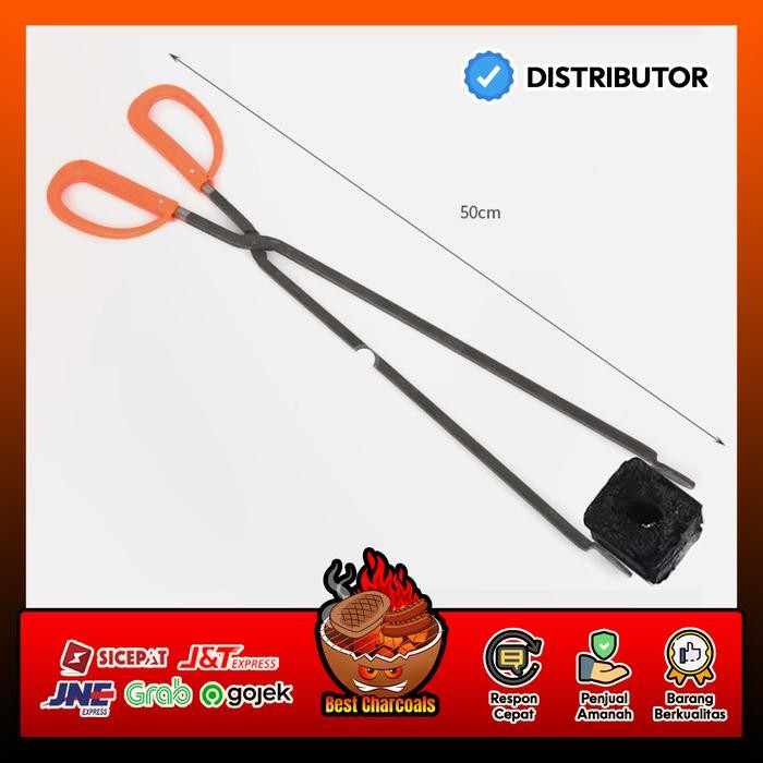 

Jepitan Pengambil Arang Stainless Model Gunting Panjang 50cm