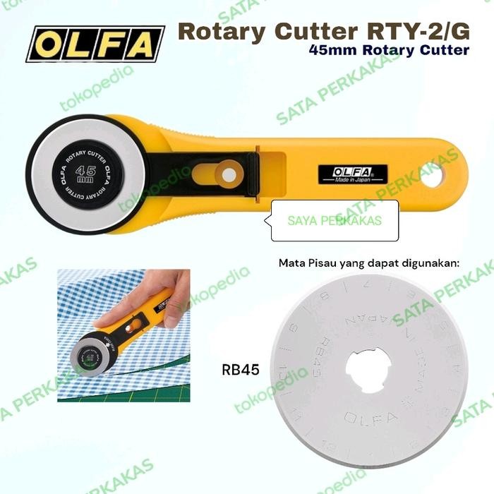 

Safety Rotary Cutter 45mm RTY-2/G OLFA JAPAN