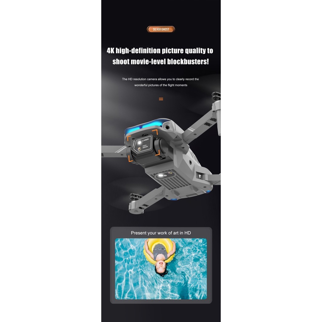 [Expert] Drone Lipat Camera 4K HD XT9 double Camera free bag Follow Flight