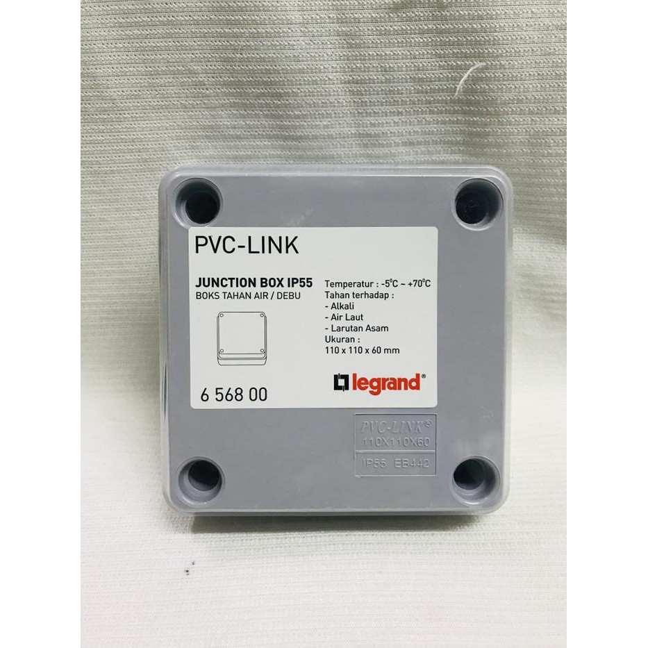 (Expert) Junction Box 110x110x60 mm Legrand IP55 Tahan Air Outdoor Duradus