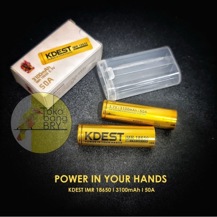 (Expert) Batre KDEST Boost Carbon 3100mAh 50A 18650 OTEN - Battery - 3100 mAh