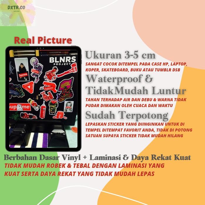[Expert] STICKER BAND 50 PCS STIKER TUMBLR STICKER GITAR KOPER HELM LAPTOP HP