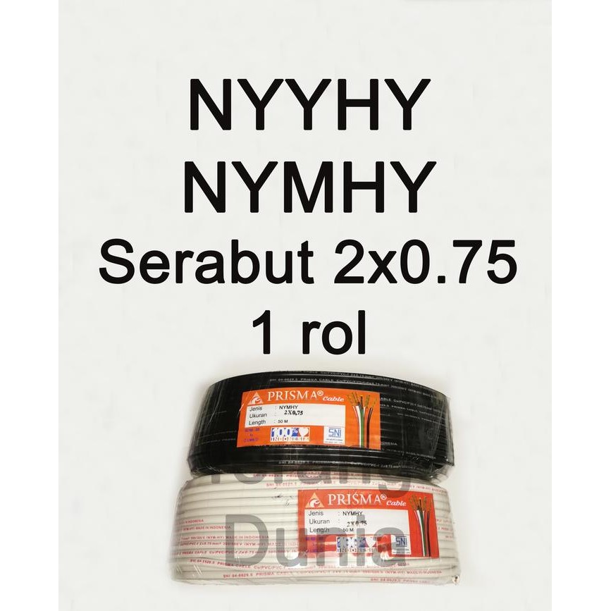 Kabel Serabut 2X0.75 Kabel Nyyhy 2X0.75 Kabel Nymhy 2X0.75 Kabel Ako