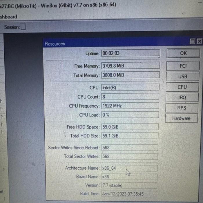 Termurah Mikrotik Pc X86_64Bit Lv.6 Free Upgrade Downgrade