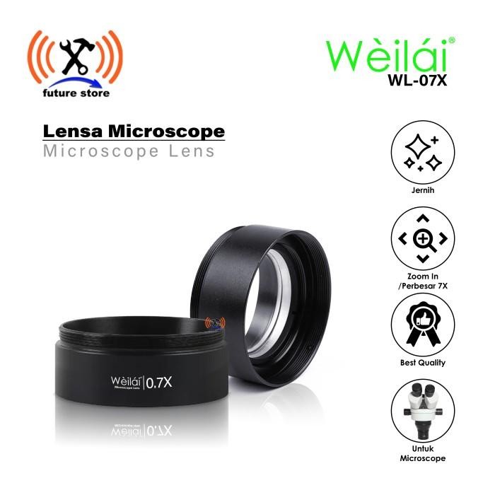 

Promo!! Weilai Wl-07X Lensa Peninggi Microscope Mikroscope Auxiliary 0.7X Ori
