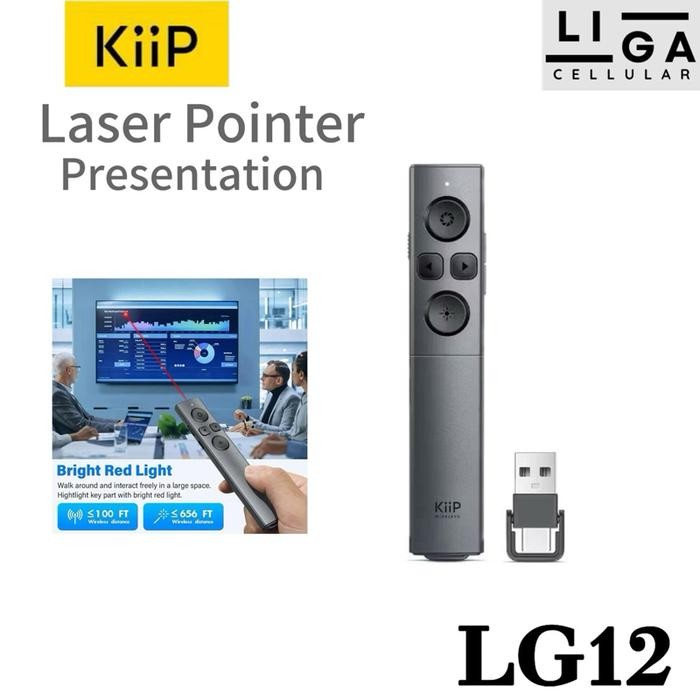 

Ready Stock Kiip Lg12 Laser Pointer 2In1 Type C And Usb Receiver Red Laser Presenter