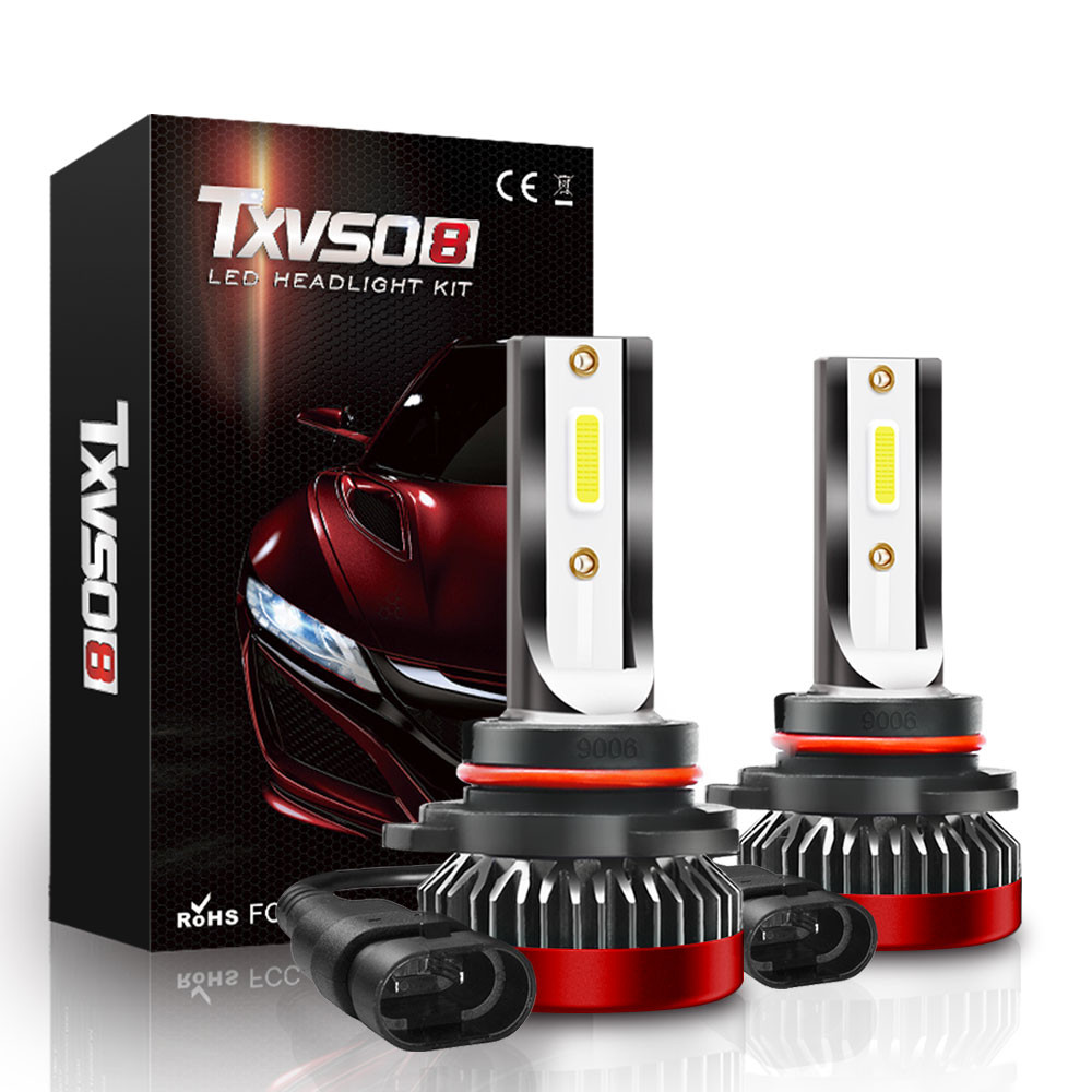 TXVSO8 Universal HB4 LED Mini Lights for Car 6000K 9006 Diode Lamps