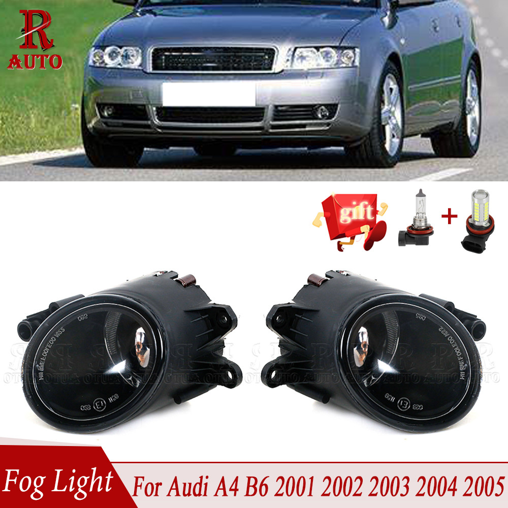 Halogen And LED Bulbs Front Bumper Fog Light Foglamp Fit For Audi A4
