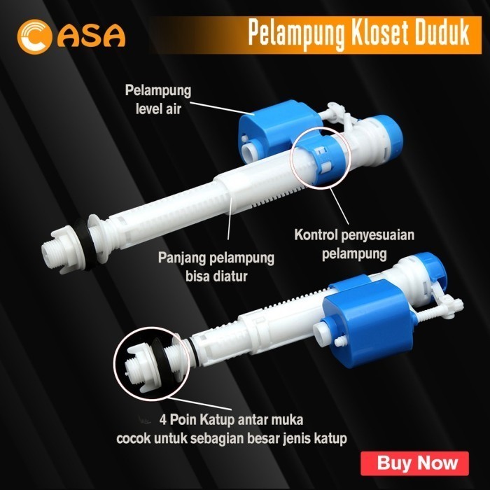 Executive Pelampung Air Closet Duduk Otomatis Flush WC Duduk Casa Hardware