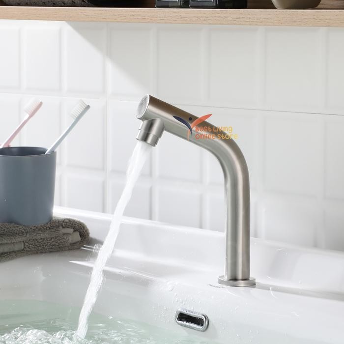 KERAN AIR KERAN WASTAFEL STAINLESS 304 ON OFF KRAN AIR KRAN WASTAFEL