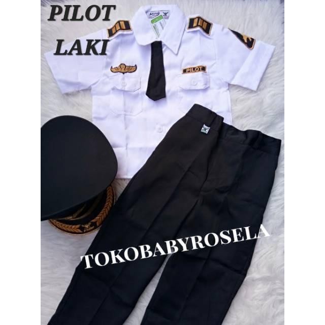 PREMIUM Baju Profesi /kostum/seragam Pilot anak laki laki Cowo