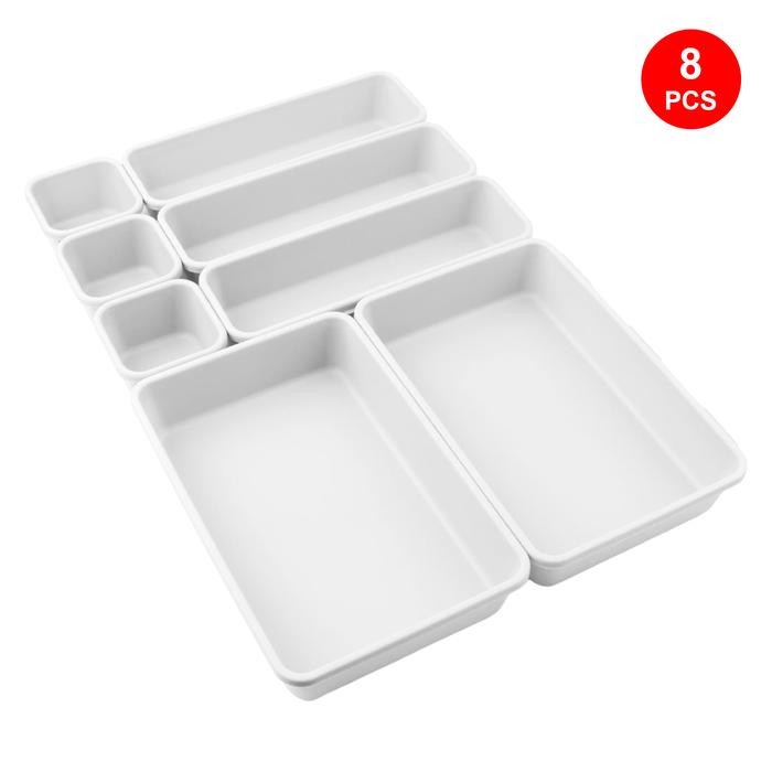 

Set Kotak Laci Meja Tempat Penyimpanan Makeup Pensil Bolpen ATK orage Box Organizer 8 in 1