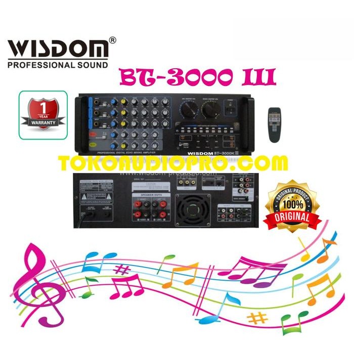 Wisdom Bt3000K Iii /Bt3000 Mk3 Amplifier Karaoke Wisdom Bt-3000