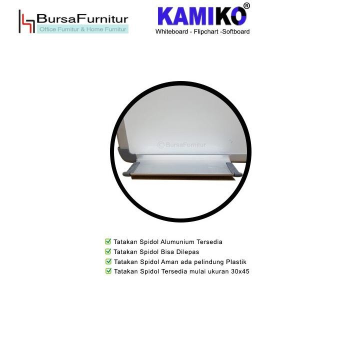 

[Deli Atk] Whiteboard Kamiko 90 X 120 Spidol H,B,Hj, M, Hapus Magnet, Magnet