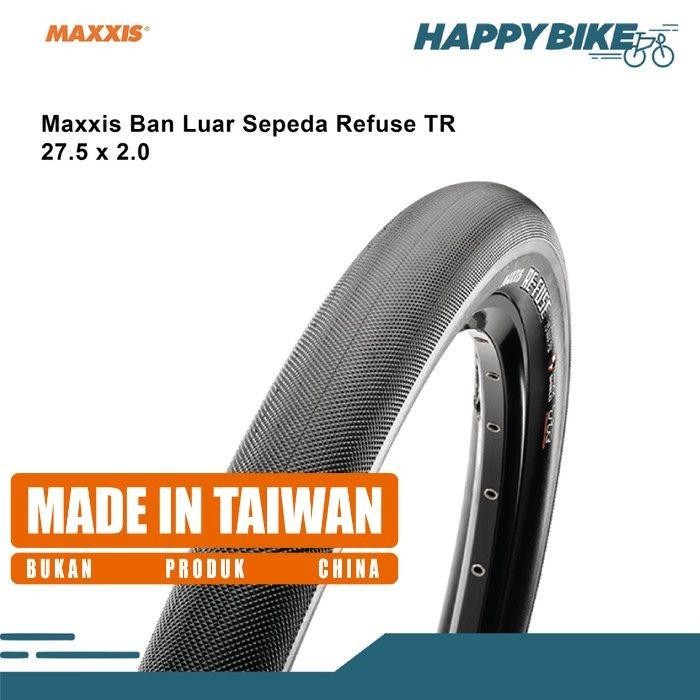 maxxis tire ban luar sepeda mtb cross country refuse 27.5 x 2.00 tr [mutu terbaik]