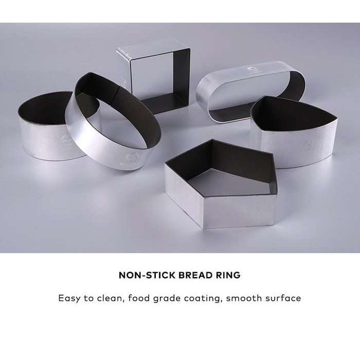 

Flowery Ring Roti Anti Lengket Brioche Kouign Amann Long John Banana Bread Non Stick Ring Gratis