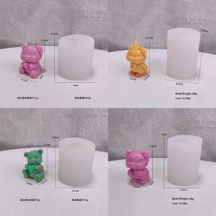 

Cetakan Silikon Beruang Bear Cute Mini 3D Fondant Lilin Gratis Ongkir