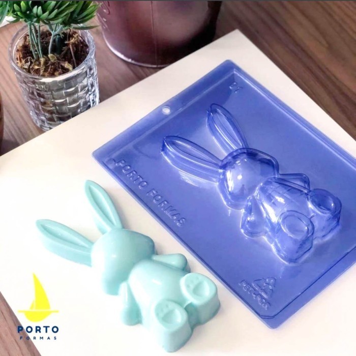 

3D Easter Bunny Chocolate Mold Porto Formas Cetakan Coklat Gratis Ongkir