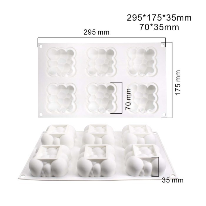 

6 Clouds Entremet Mold Mould Silicone Cetakan Kue Cake Gratis Ongkir