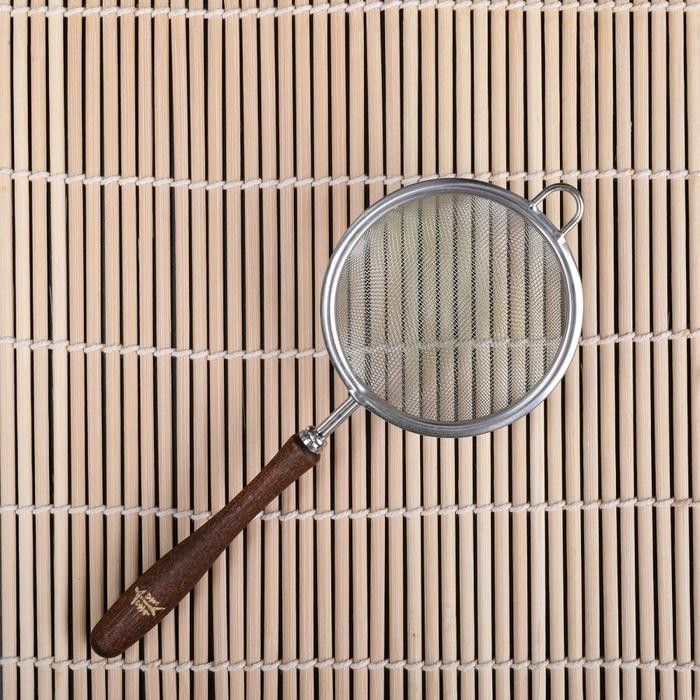 

MERKO Matcha Sifter Chakoshi Stainless Wood Handle Ayakan Bubuk Teh Jepang Gagang Kayu 80mm