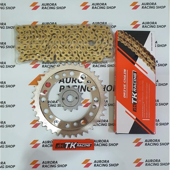 Gear Set Tk 520 Honda Cbr 250 Old / Thailand / Cbr 250 R & Rantai Tk 520 Hs Gold