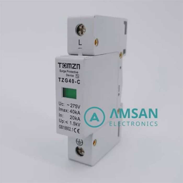 SPD AC 275V 1P TOMZN Penangkal Petir Surge Protective Device Arrester