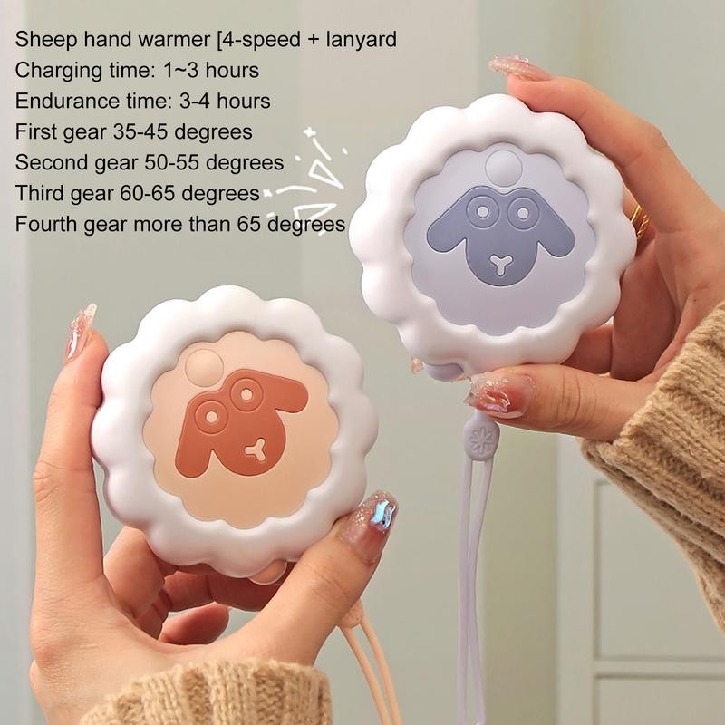 Electric Hand Warmer 1200Mah Cute Animal Shaped Hand Warmer 3-Levels Adjustable Electric Hand