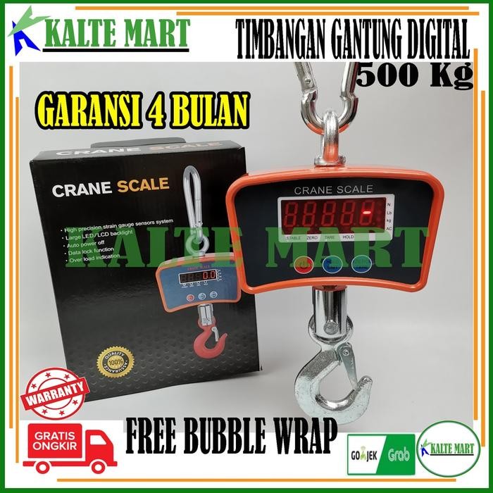 Timbangan Gantung Digital Timbangan Barang Digital 500Kg 0,2Kg