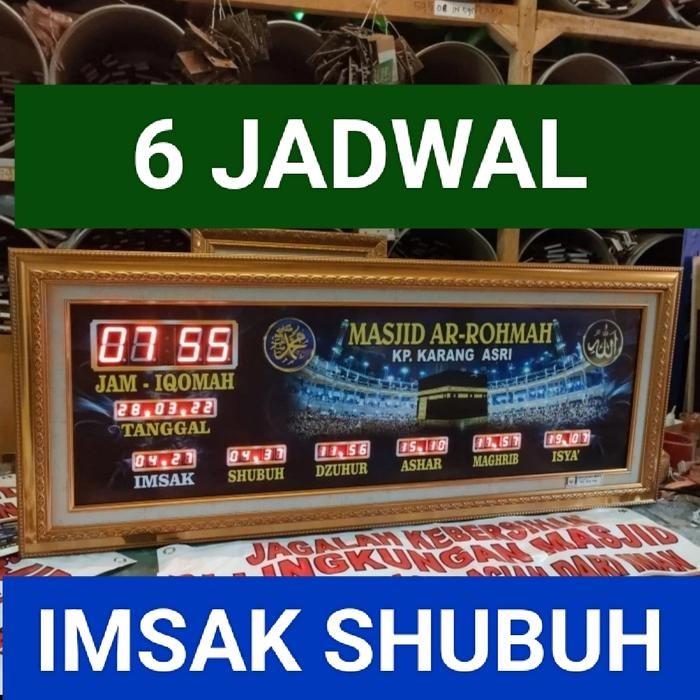 Best Seller Jam Digital Masjid Jadwal Sholat Seting Wifi Hp Android 40 X 100