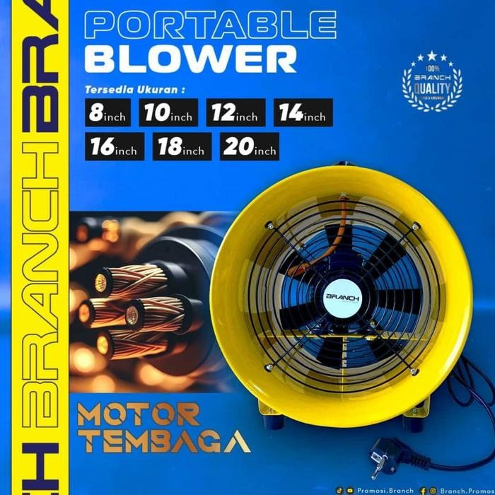 Portable Ventilator 12 inch Volt Kipas Blower Exhau Angin