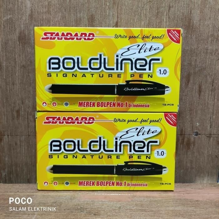 

Product Laris Pen Boldlinee Elite Standard 1.0 Hitam Biru 1 Lusin Stationery Tulis