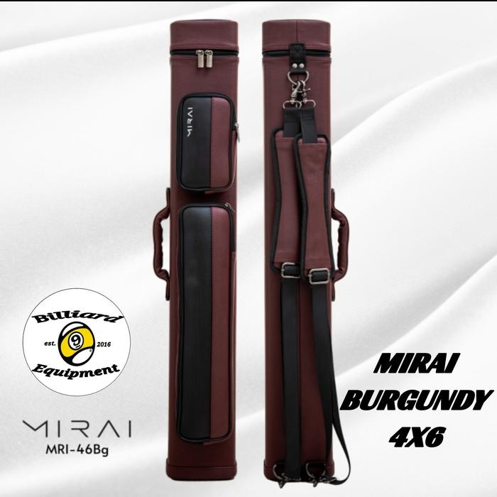 Mirai 4X6 - Burgundy Tas Billiard Cue Case Billiard