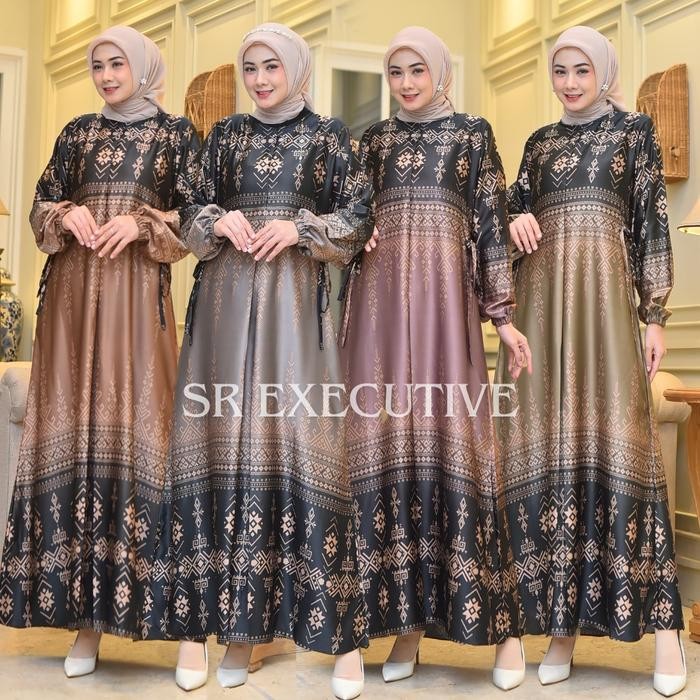 Dress Gamis Samira Silk Premium Gamis Motif Bunga Gamis Motif Silk Premiumgamis Motif Busui Lengan