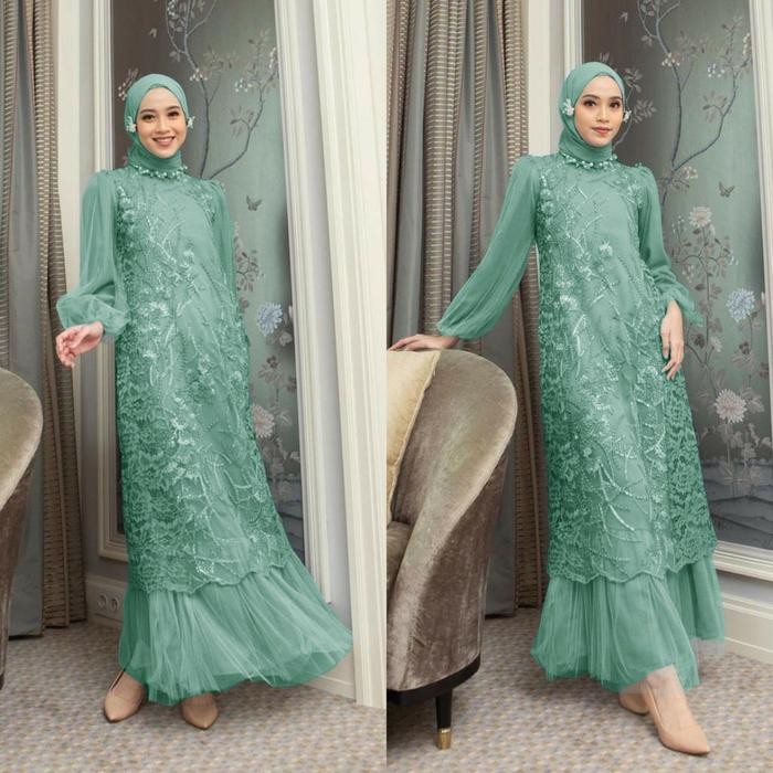 Baju Gamis Wanita Muslim 2023 Model Casual Kondangan- Farida
