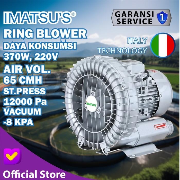 RING BLOWER 370 WATT 1 PHASE BLOWER TAMBAK BLOWER KOLAM