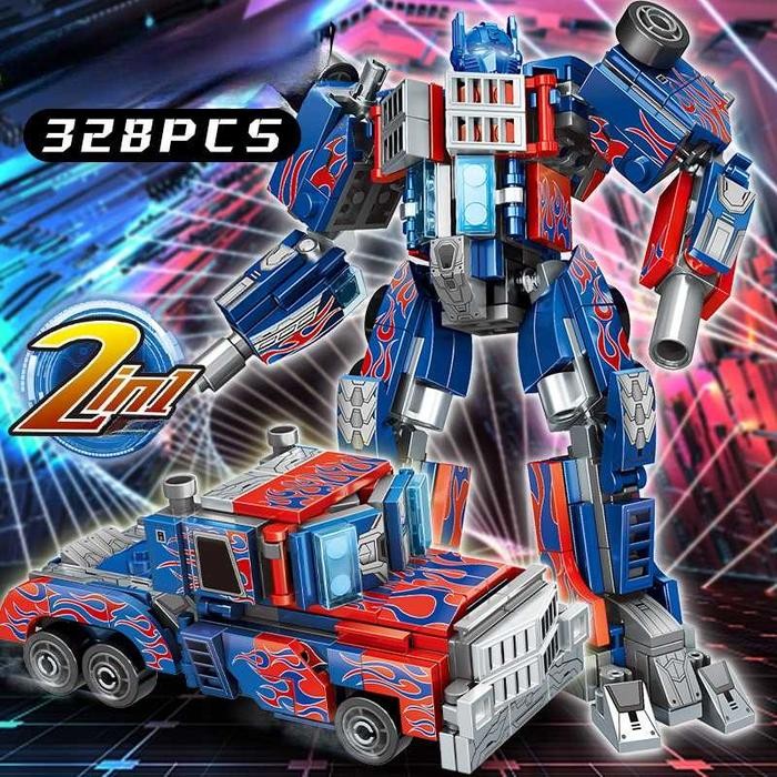 Mainan Robot Transformers Autobot 2 In 1 Car Lego