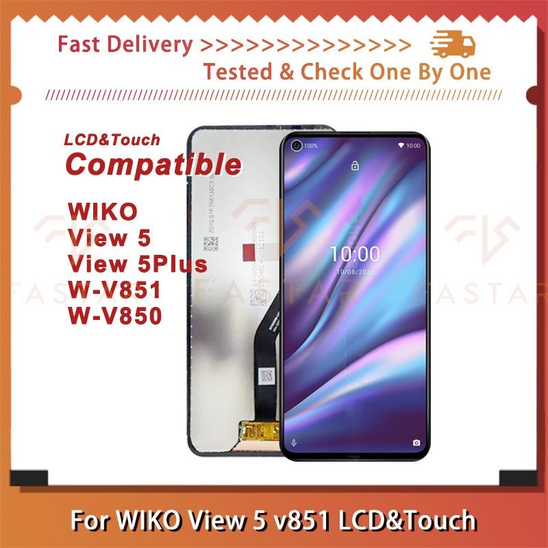 View5 6.55"Original For WIKO View 5 Plus V851 V850 LCD Display Touch Digitizer Assembly Glass Sensor