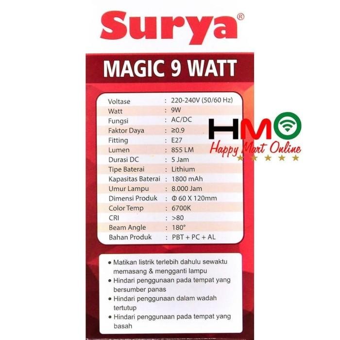 [Expert] Lampu LED Emergency Surya Magic 9 Watt LED Bulb Surya Magic