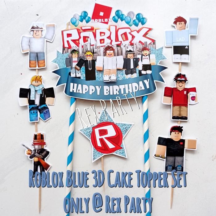 Roblox Cake Topper/Roblox Blue 3D Cake Topper/Cake Topper Roblox Best Seller