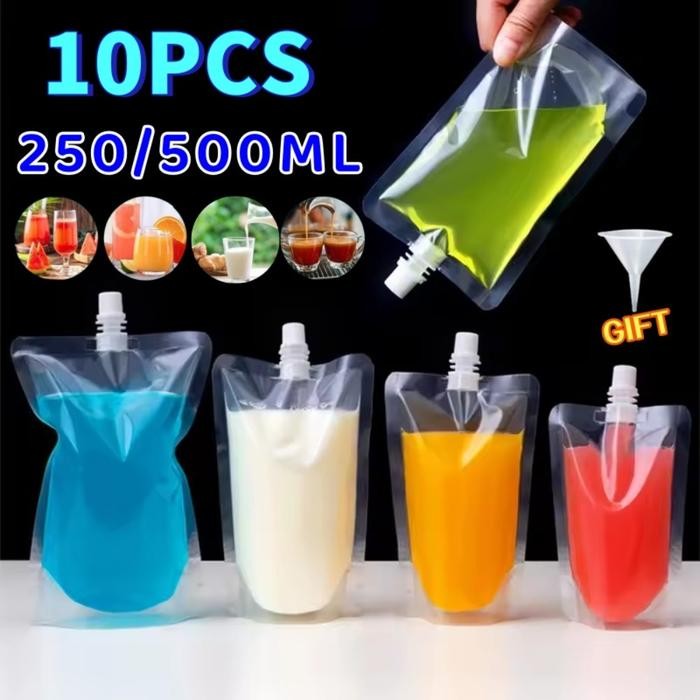 PLASTIK POUCH SPOUT 250ml/Standing Pouch Spout Pack Mika/Kemasan Minuman/Standing Pouch Cair Kemasan