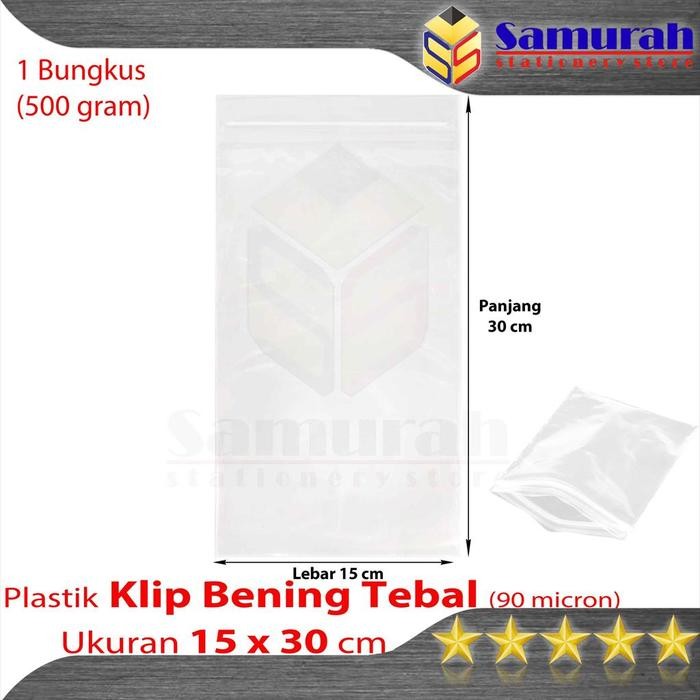 Plastik Klip PP Tebal 15 x 30 x 90 Micron / Zip Lock Transparant PP