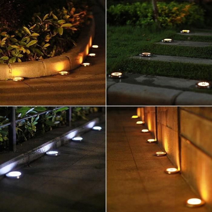 Lampu Tanam Led Solar Outdoor 8 Led Waterproof